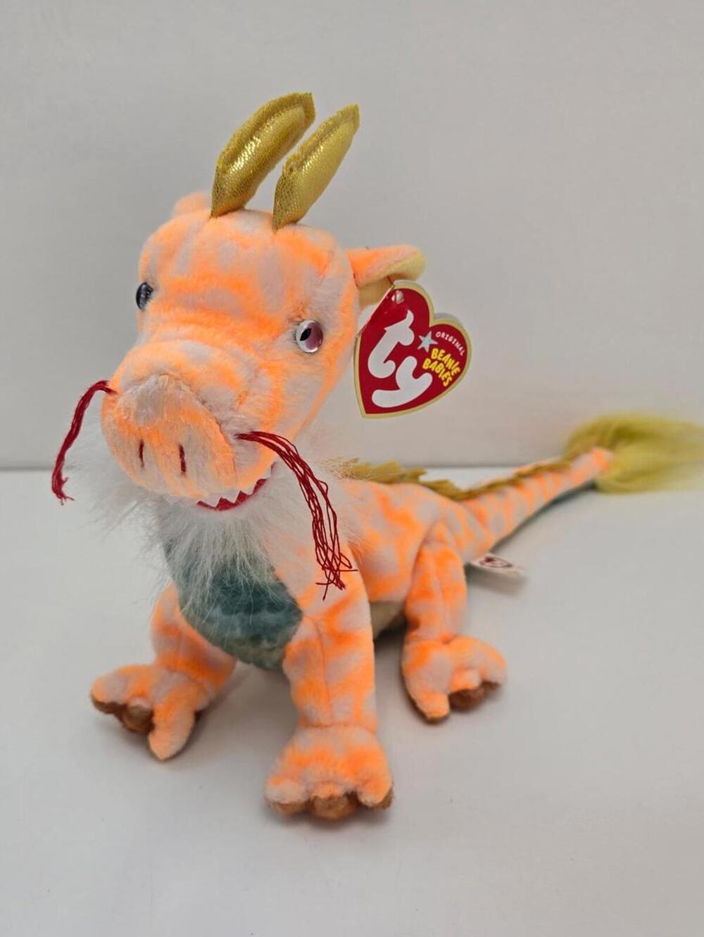 Ty Beanie Baby “Loong” the Orange Dragon - Asia-Pacific Exclusive! (12 inch)